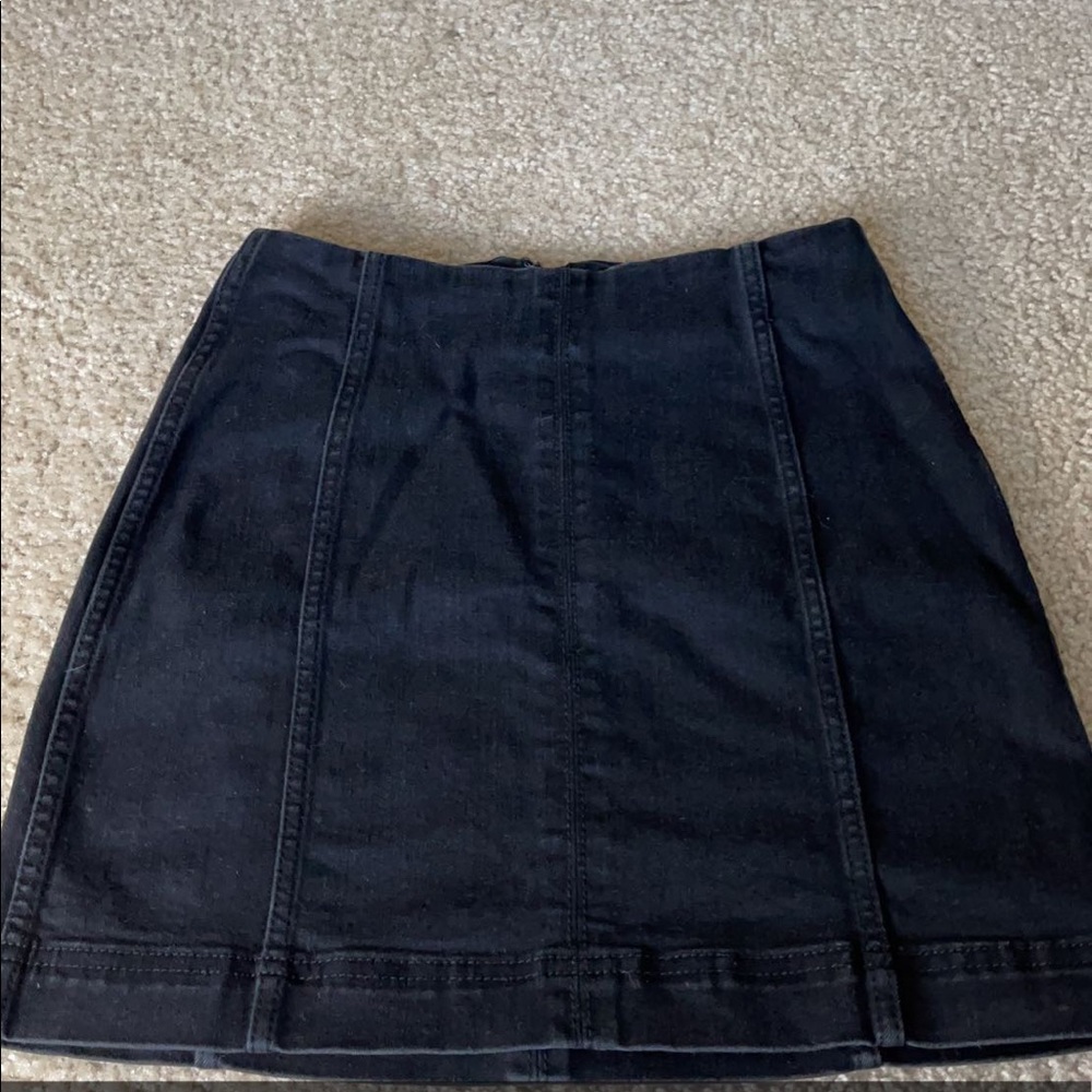 Denim black jean skirt